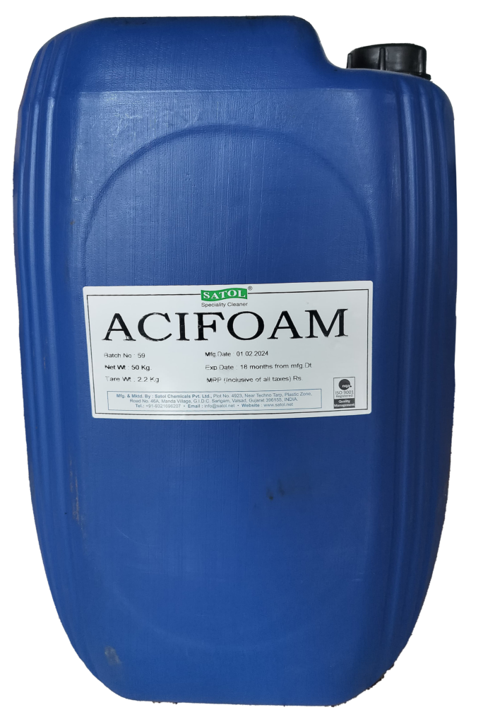 SATOL ACIFOAM - Acidic Foam Cleaner for Snacks Food Processing Plant